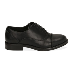 Botines negros con cordones, tacón de 4 cm