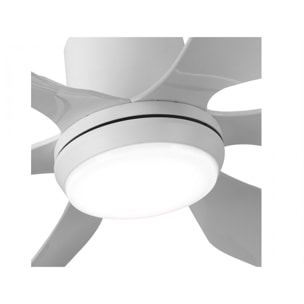 Ventilador de Techo ø167 cm con LED y Wifi Reversible Hypersilence URIKAINE White KLASSFAN