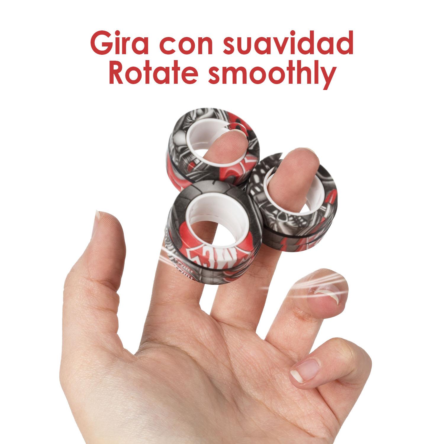 Magnetic Fidget Rings, anillos magnéticos de diseño exclusivo. Juguete antiestrés, ansiedad, concentración.