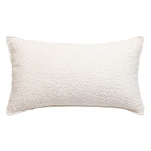 Coussin déhoussable bouclette rectangle - Ivoire