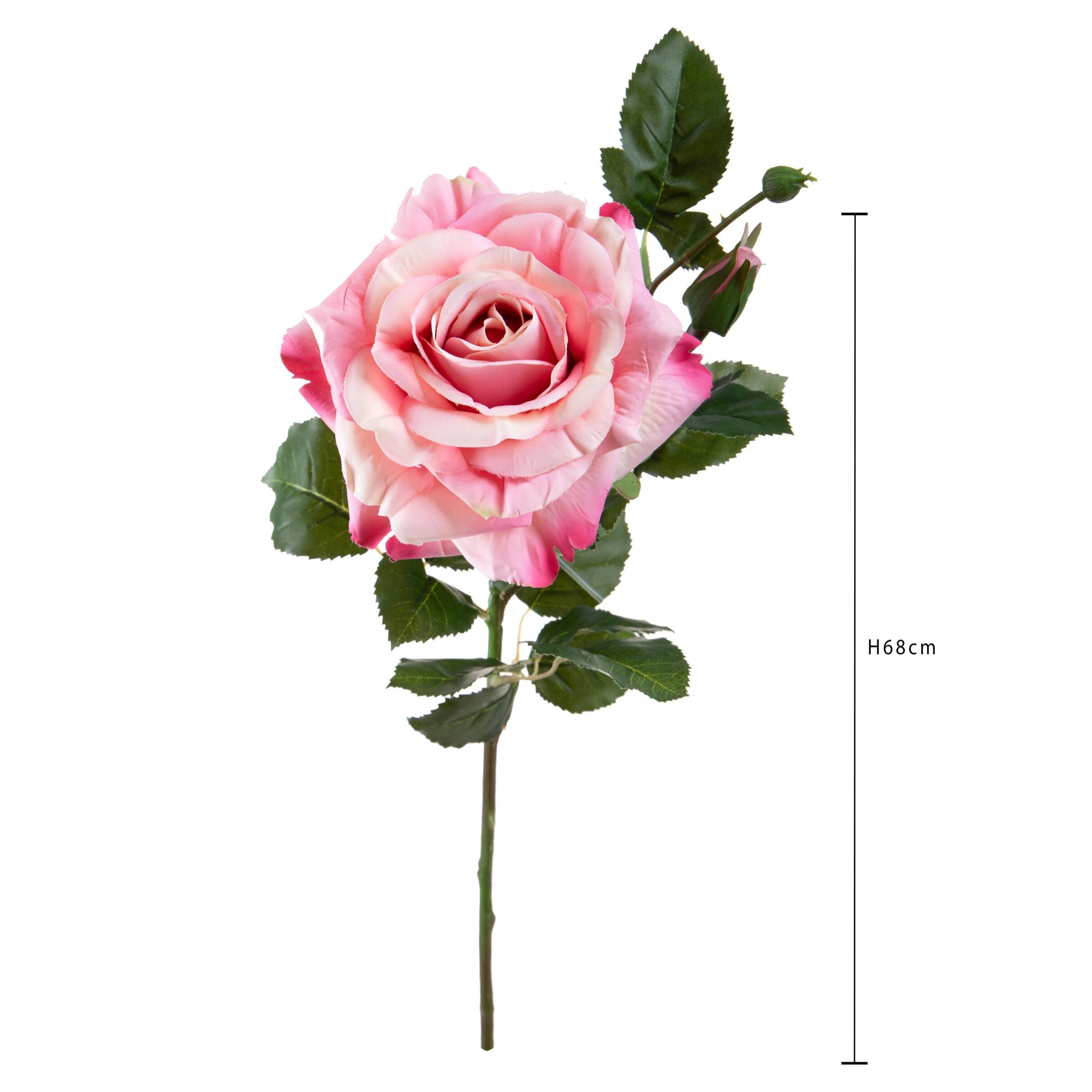 Rosa con boccio - Pezzi 2 - Colore:Rosa - Bianchi Dino