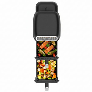 Friteuse à air chaud Air fryer double panier 8L 2600W Noir Fagor FG7503