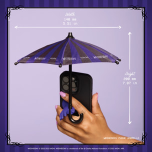 NYX Professional Makeup x Mercredi, Mini Parapluie pour Téléphone, Accessoire