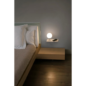 NIKO PC Lampe applique droite blanche diffuseur PC