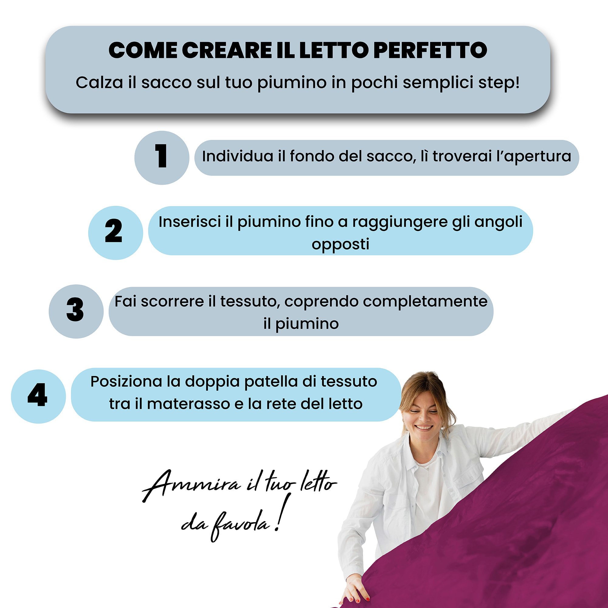 PARURE COPRIPIUMINO VERA - 100% Microfibra - Made in Italy