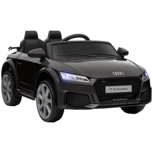 HOMCOM Macchina Elettrica per Bambini 3-5 Anni AUDI TT con Telecomando, Portiere Apribili e Fari LED, Nero