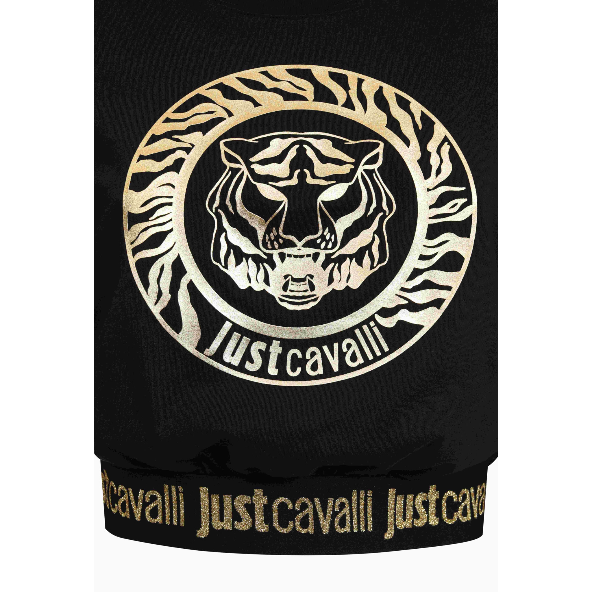 Just Cavalli Top in cotone con stampa logo Just Cavalli.