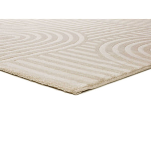 ZEN Alfombra de estilo escandinavo con relieve en color blanco, varias medidas disponibles.