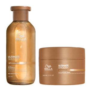 WELLA Kit Ultimate Smooth Step 1 Shampoo 250ml + Step 2 Intense Mask 150ml