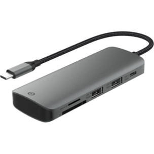Hub USB C ESSENTIELB 7 en 1 2 USB-A + 3 USB-C + 2 ports SD