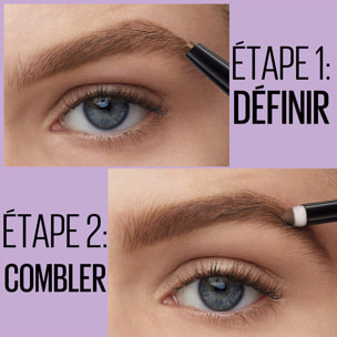 Maybelline Express Brow Duo Crayon à Sourcils Marron Foncé