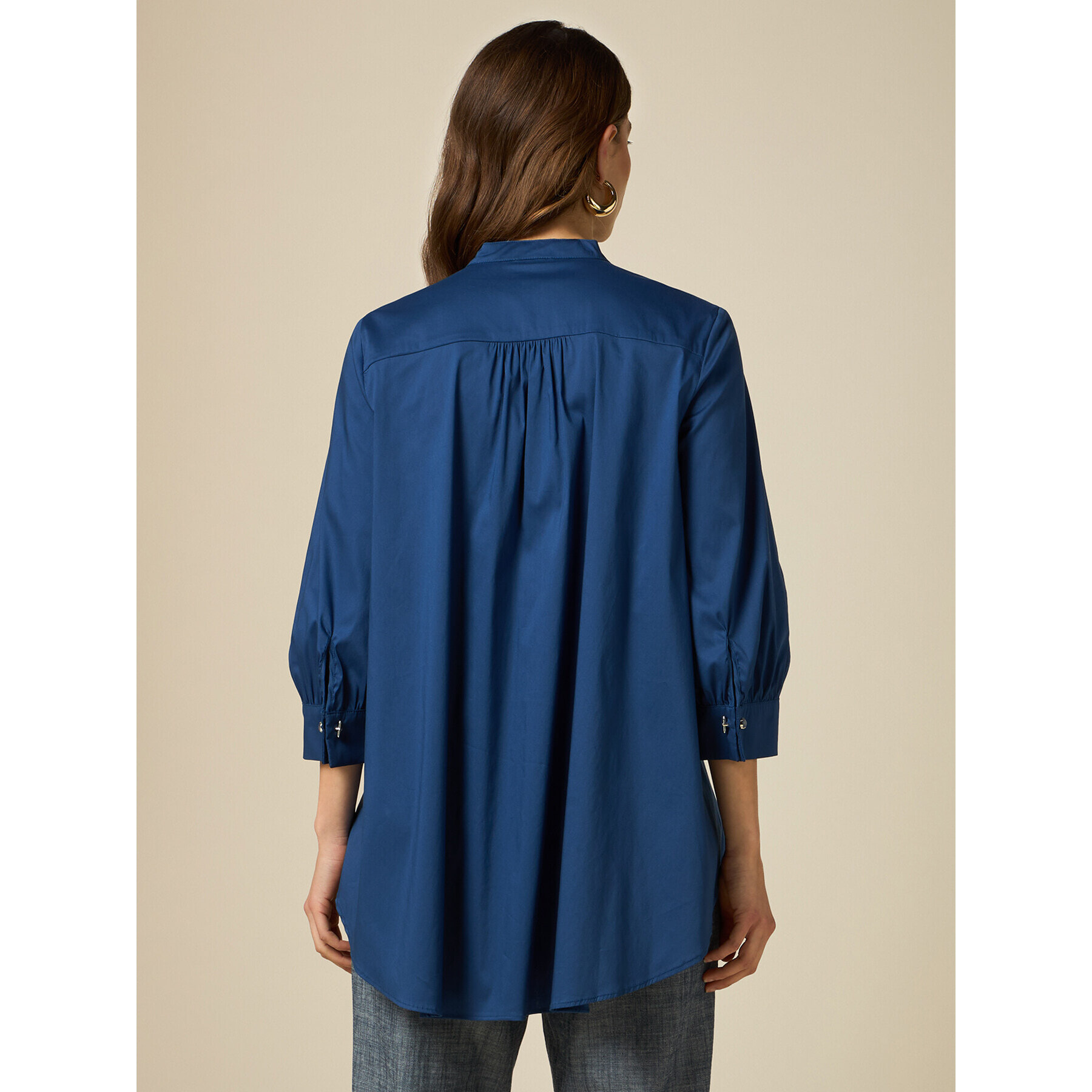 Oltre - Camicia over asimmetrica - Blu