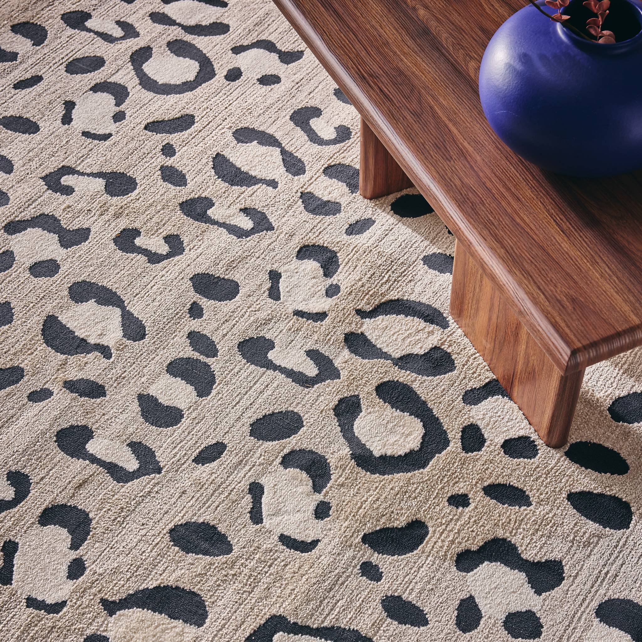 Tapis intérieur motif léopard beige JACK