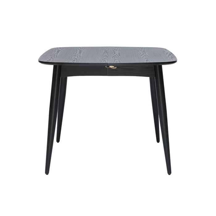 Table à manger extensible carrée en bois noir L90-130 cm NORDECO