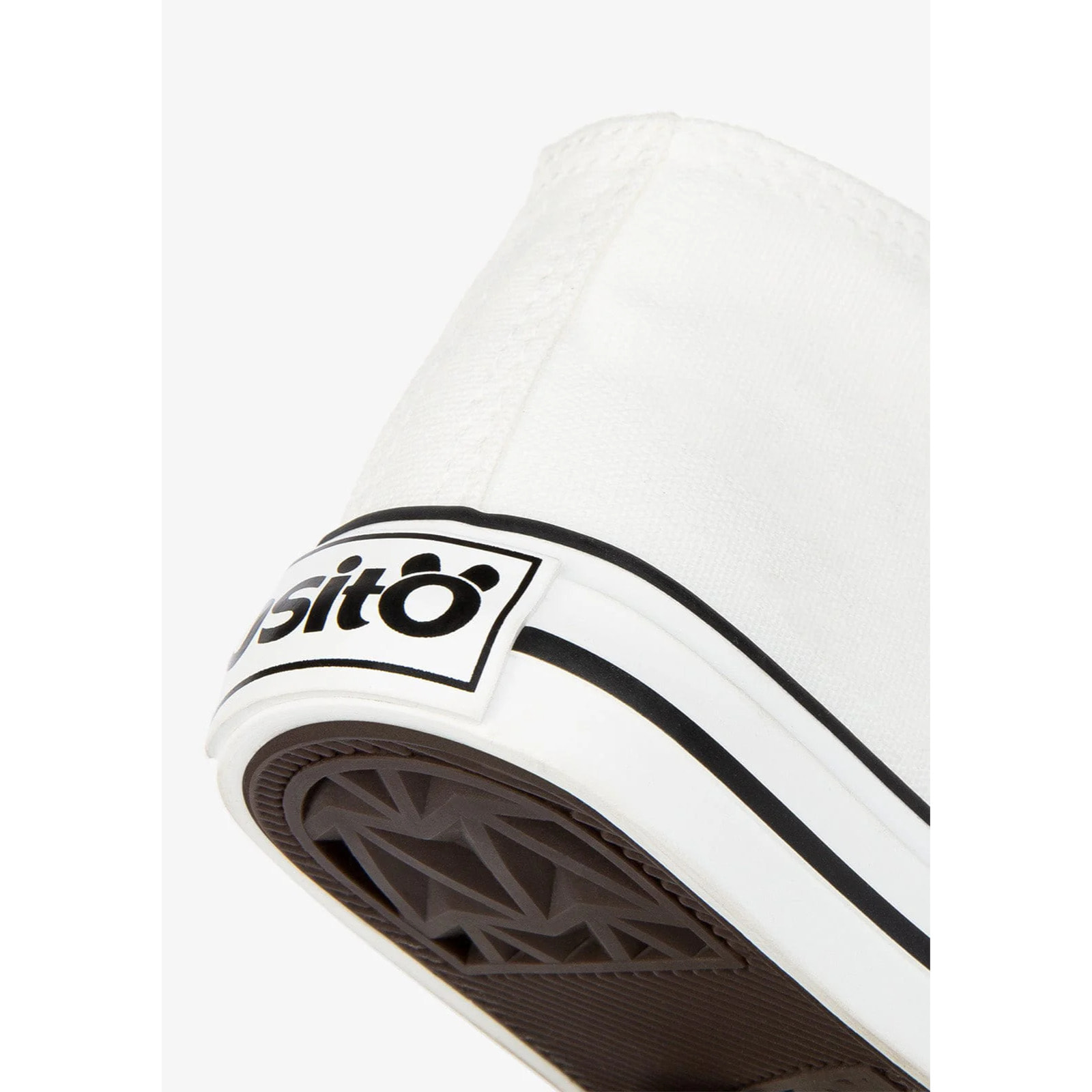 Sneakers con lacci in tela bianca per neonati