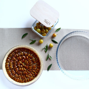 Lot de 2 plat à tarte en verre 26cm et 32cm CRISTAL