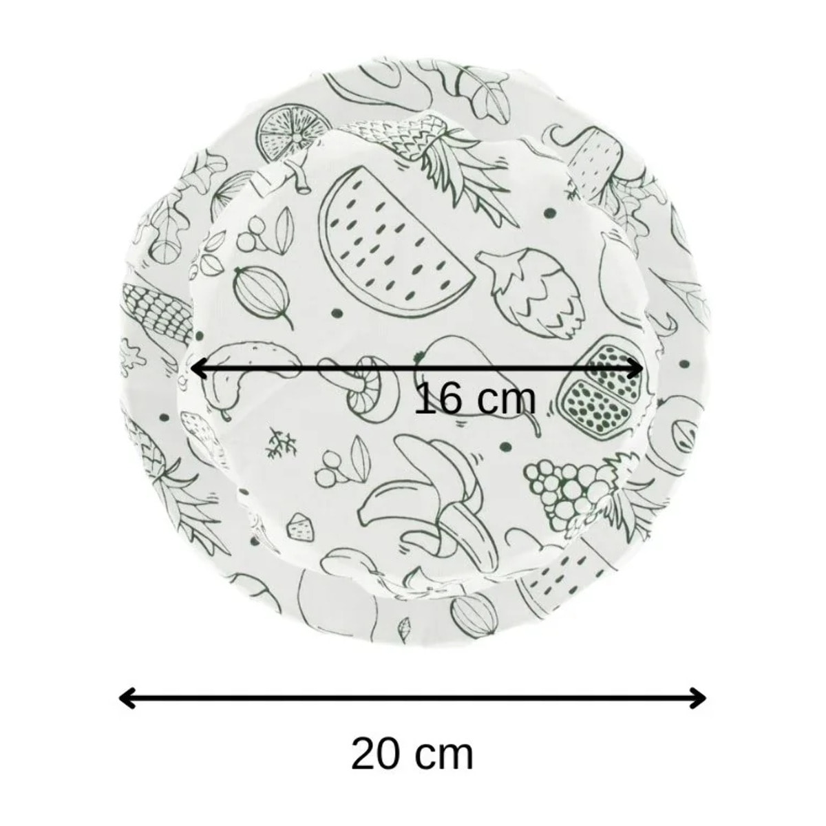 Lot de 3 films étirables réemployables en coton de 8 à 20 cm Fackelmann Nature