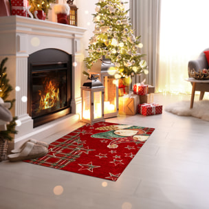 Tappeto Ingresso Arredo Natalizio Gnomi Stelle