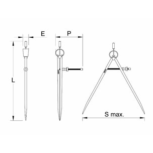 Compas à pointe MOB 250 mm - 5241250001