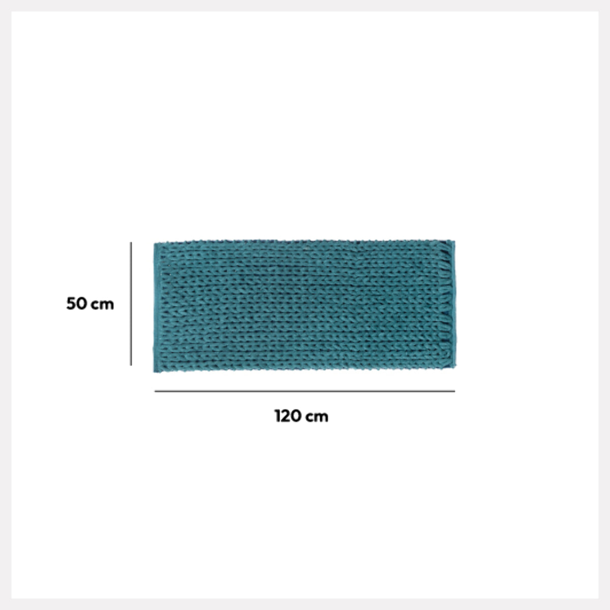 Tapis de bain 50x120 cm Bleu pétrole Colorama