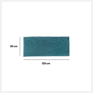 Tapis de bain 50x120 cm Bleu pétrole Colorama