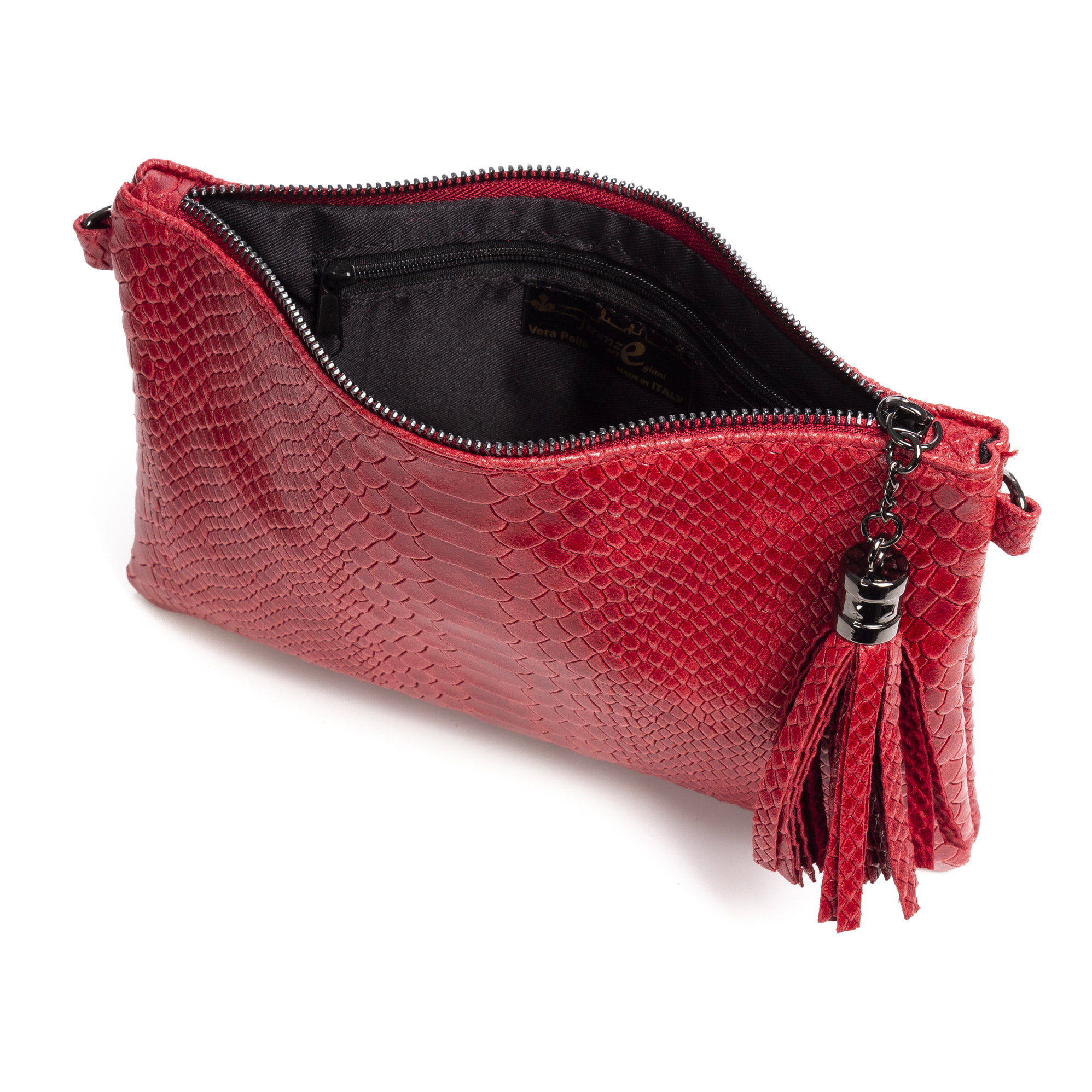 Ermine Borsa a tracolla Donna.Pelle autentica Camoscio Stampa Serpente