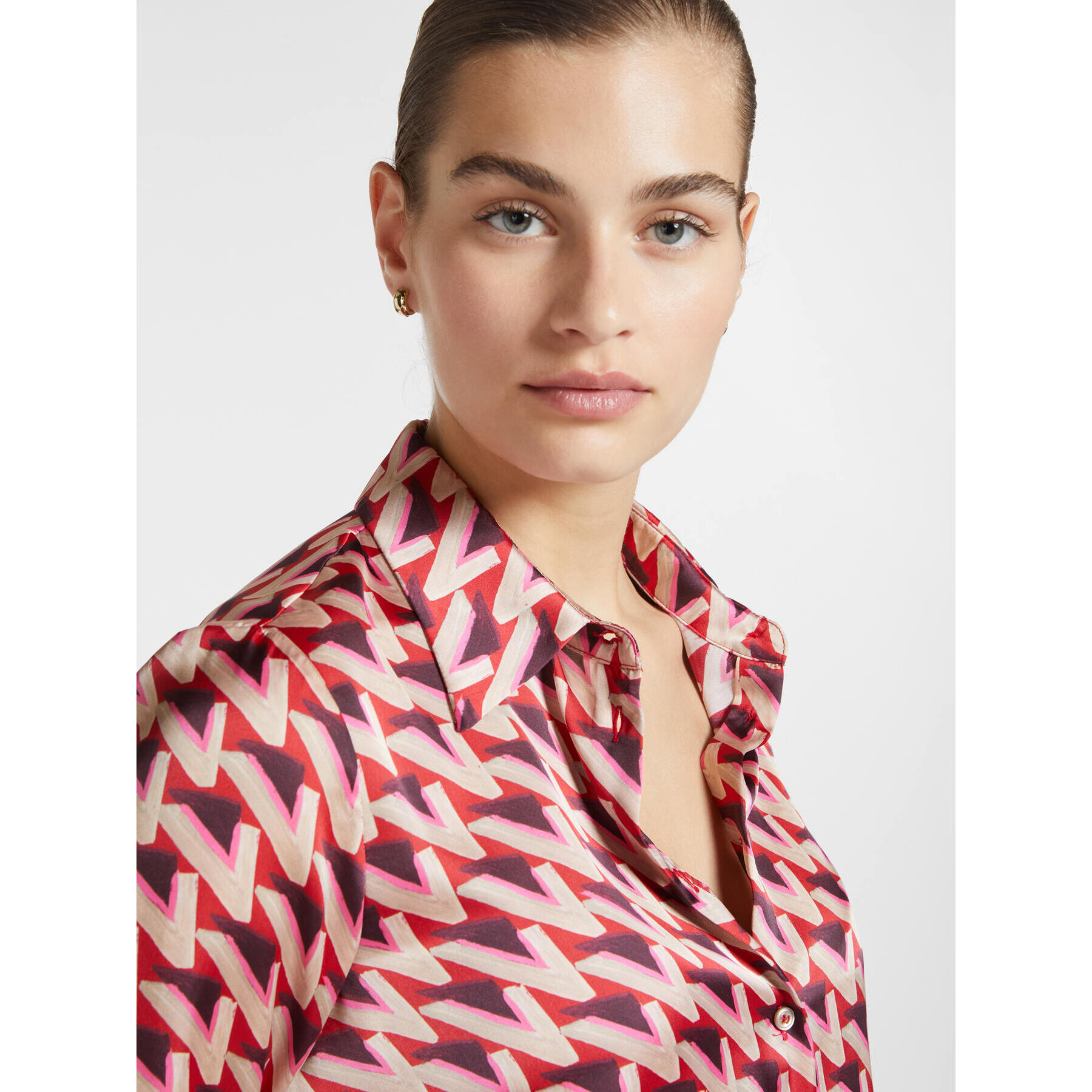 Elena Mirò - Camisa estampada - Rojo