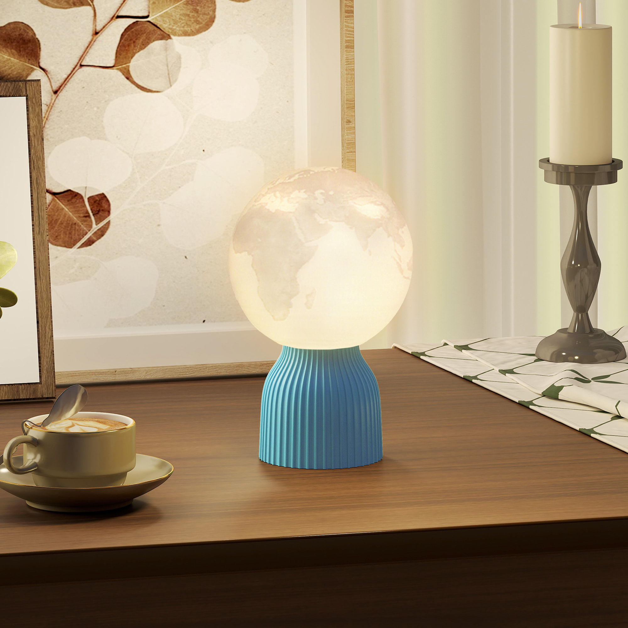 Juego de 3 Lámparas de Mesita de Noche 3D Lámparas de Mesa con 3 Colores Brillo Ajustable en 10 Niveles Conexión USB para Hogar Oficina Dormitorio Blanco