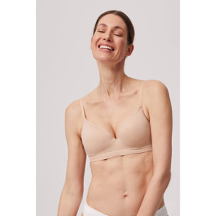 Reggiseno push-up con finiture nude invisibili, coppe B e C