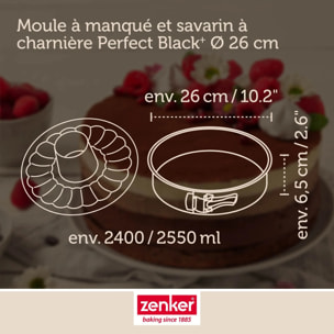 Moule à manqué et à savarin double fond Zenker PerfectBack+