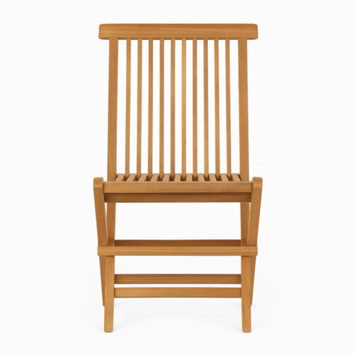 Chaise de jardin pliante en bois de teck massif huilé - TECKIA