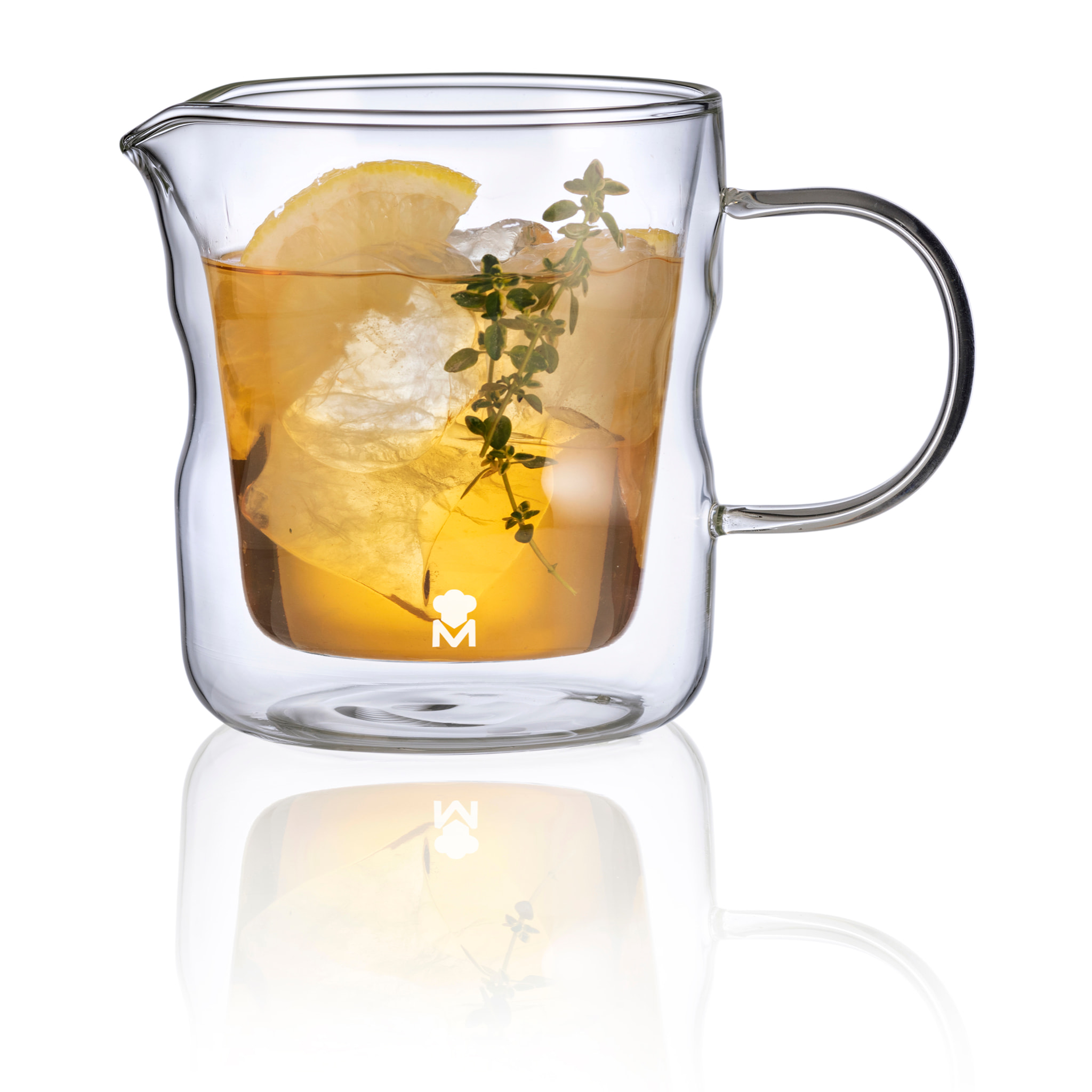 Jarra de leche de 450ml mixology de doble pared en borosilicato masterpro