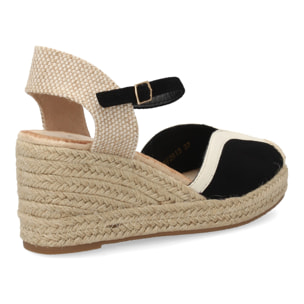 Alpargatas de cuña clásicas cómodas para mujer