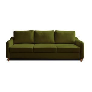 Will - canapé 3 places - convertible - en tissu - Vert Olive