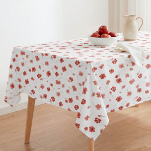 Nappe anti-taches YUNIA ROUGE - coton mélangé