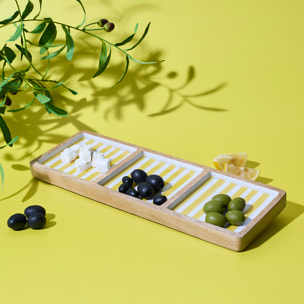 Planche Compartiments - HOME DECO FACTORY - Dolce Vita - Manguier - Jaune