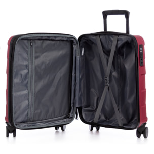 Set di 4 valigie Trolley espandibili, in materiale leggero ABS ad alta resistenza. Chiusura numerica, 4 ruote doppie girevoli a 360°.