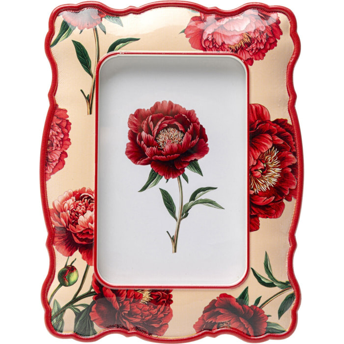 Cadre photo pivoines 17x22cm beige Kare Design