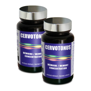 NUTRI EXPERT - Cervotonus - Complément alimentaire à base de Ginkgo, Vitamine B, Cuivre, Zinc - Mémoire & Concentration - Soutien des performances cognitives - Lot de 2 produits