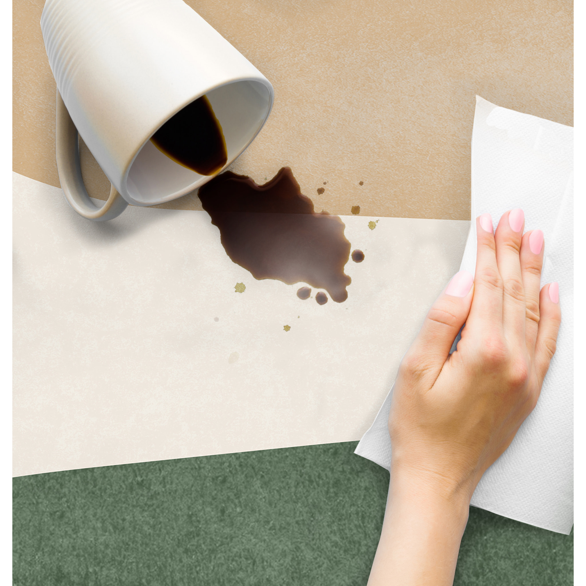 Alfombra de vinilo Nebulosa verde 160x240 cm -PVC antideslizante, vinilica para cocina o salón, lavable, estilo abstracto