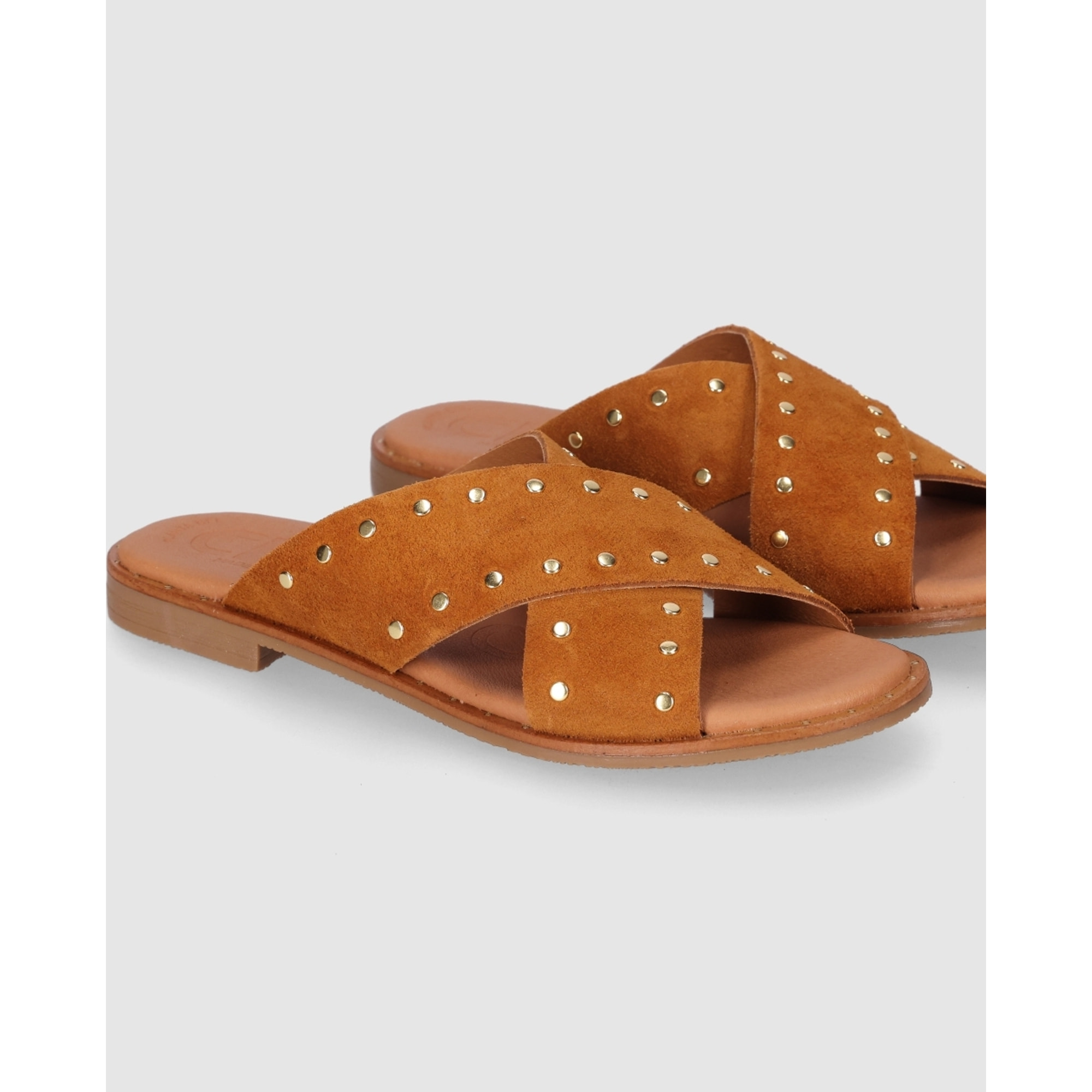 Sandalias de Serraje - Cuero - Tacón: Bajo