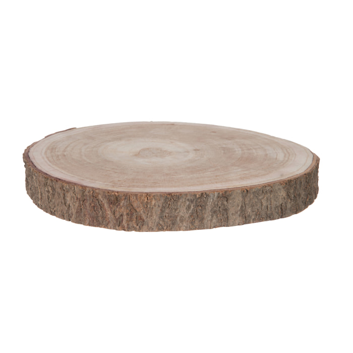 J-Line disque décoratif en écorce - bois - naturel - small - set de 2