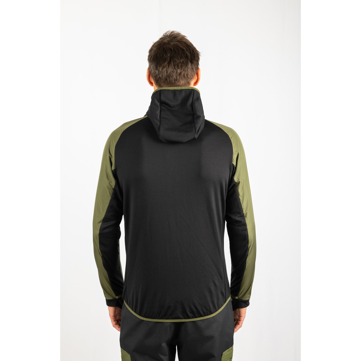 Chaqueta ECOActive Light Insulated Hybrid Jacket with cap marca ECOON - Caqui / Negro