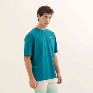 Camiseta Estilo Urbano Oversize Algodón Orgánico Azul Ocean STREETWEAR T-SHIRT OCEAN