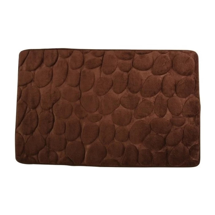 Tapis de bain Microfibre PEBBLE 50x80cm Marron Chocolat MSV