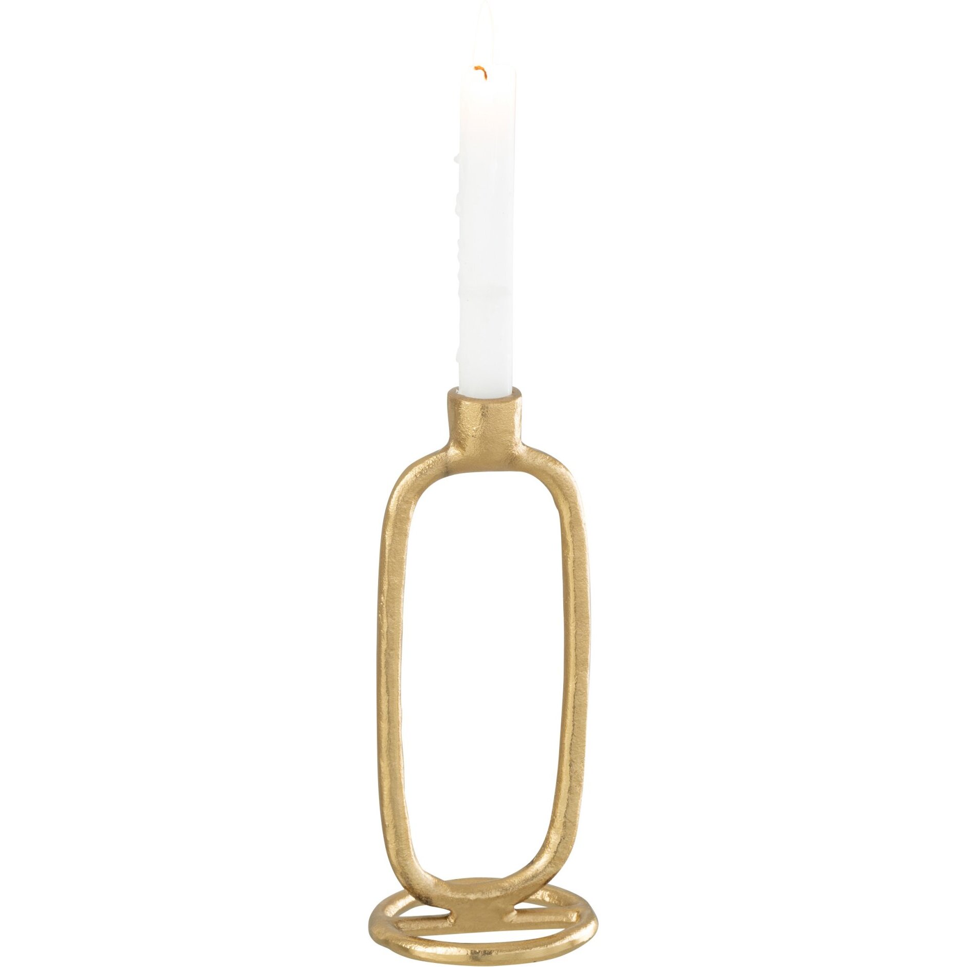 J-Line bougeoir Oval - aluminium - or