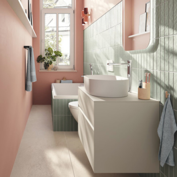 Baignoire droite antidérapante VILLEROY ET BOCH Collaro acrylique