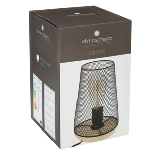 Lampe "Zely" gris H23cm