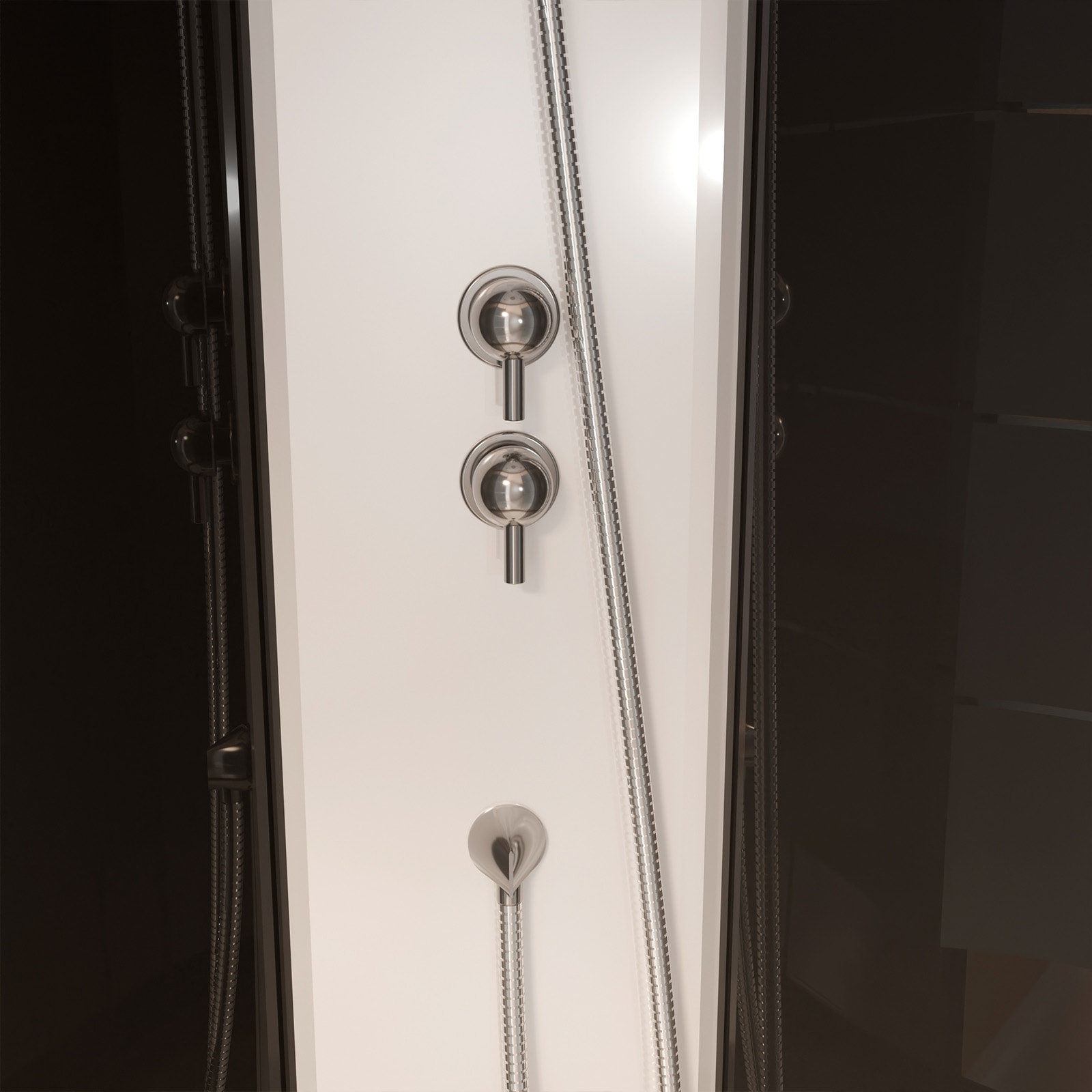 Cabine de douche SIMPLY STRIPE LOCKED 1/4 de cercle