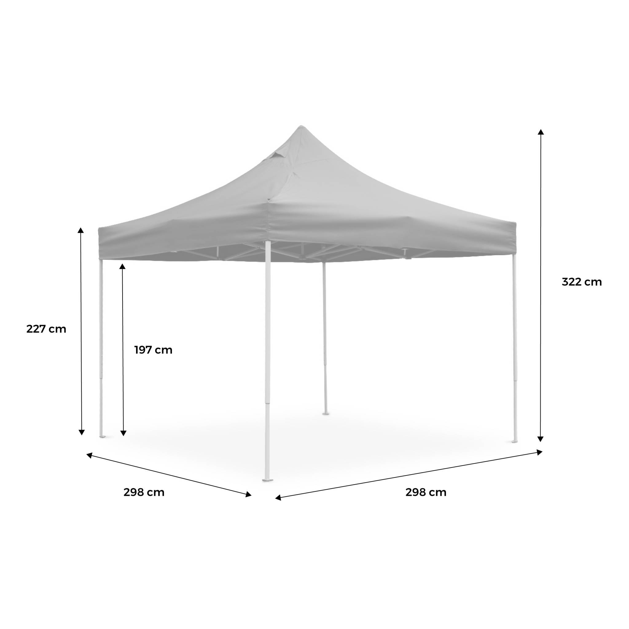 Tonnelle pliante Premium 3x3 m - Apertus Sable - Tente de jardin pop up. pergola pliable. barnum